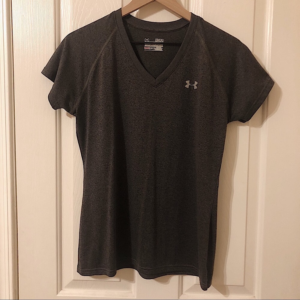 Under Armour Short Sleeve Gray V-neck